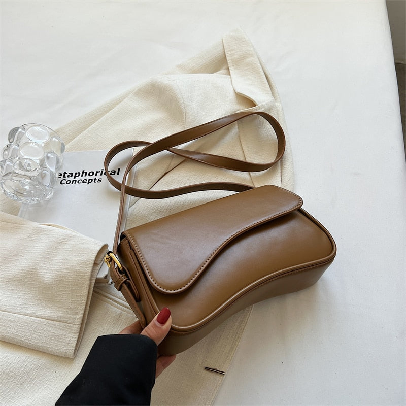 Damen Umhängetasche aus Leder im Vintage-Design Jully