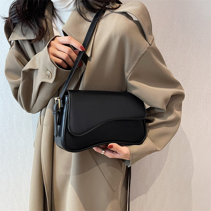 Damen Umhängetasche aus Leder im Vintage-Design Jully