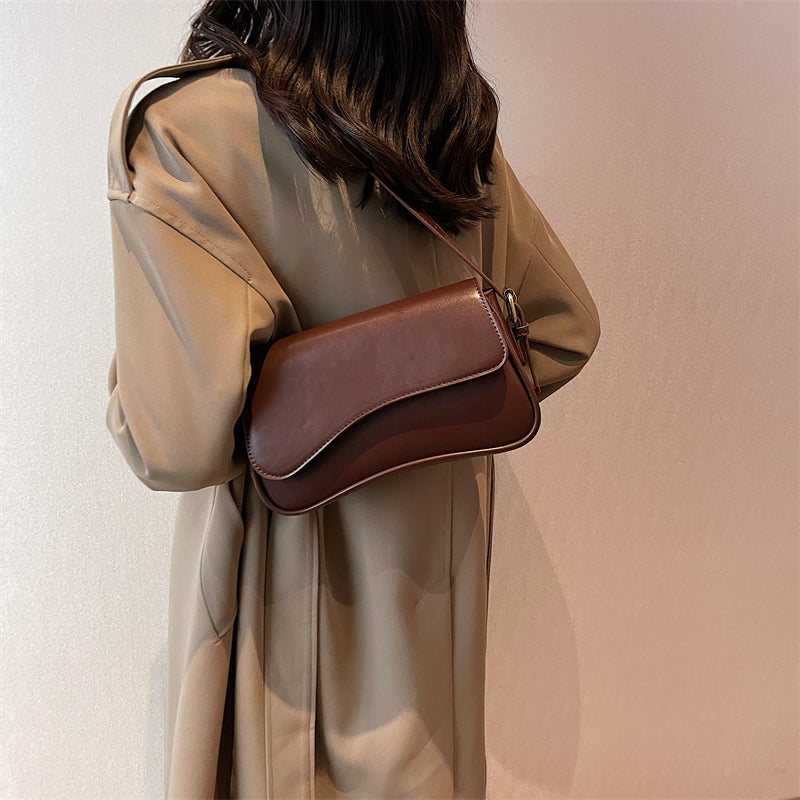 Damen Umhängetasche aus Leder im Vintage-Design Jully