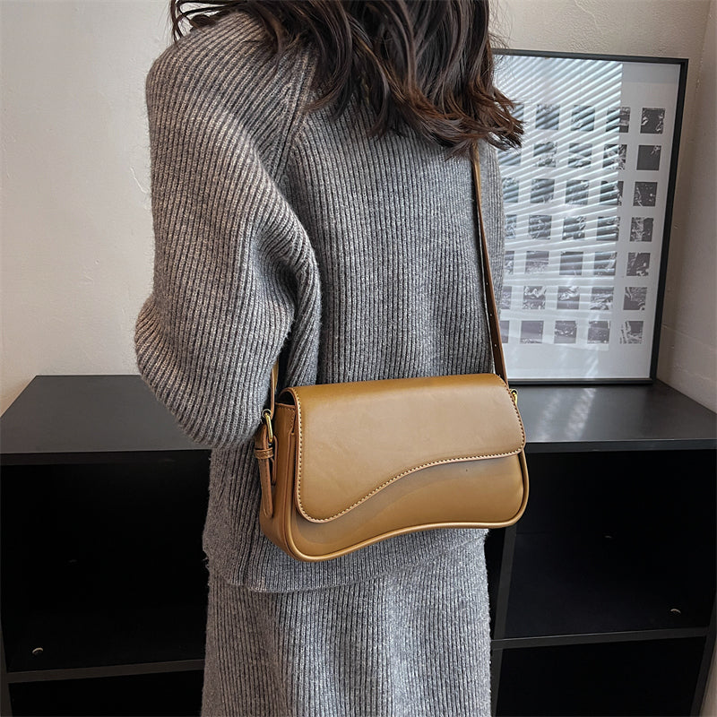Damen Umhängetasche aus Leder im Vintage-Design Jully