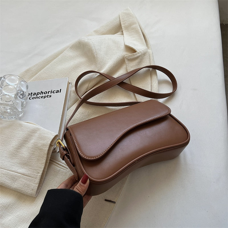 Damen Umhängetasche aus Leder im Vintage-Design Jully