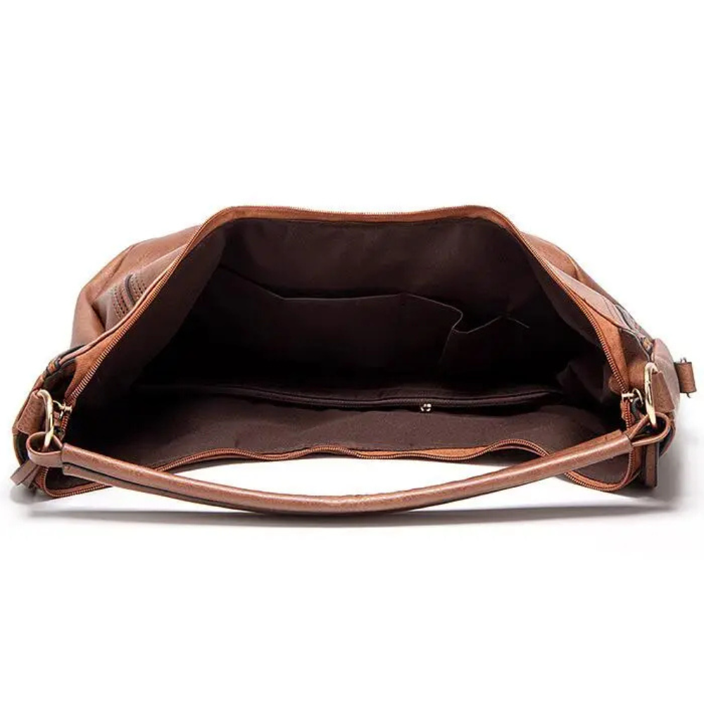 Damen Umhängetasche im Vintage-Stil aus Leder Jully