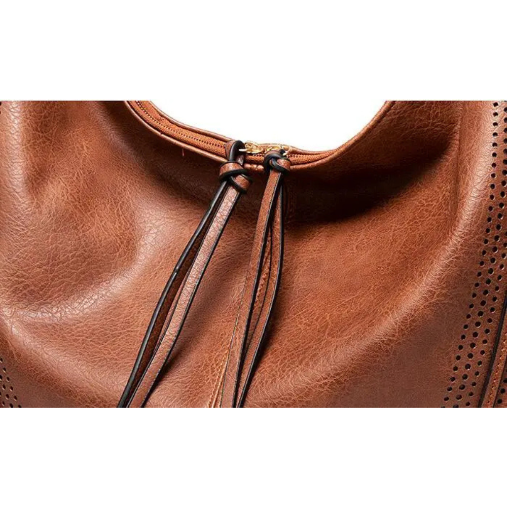 Damen Umhängetasche im Vintage-Stil aus Leder Jully