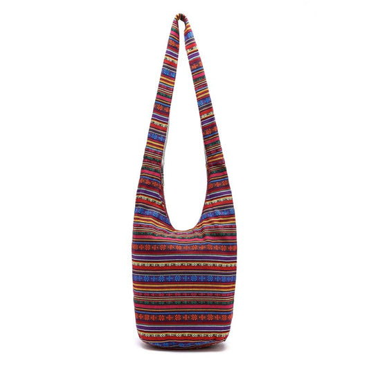 Damen Vintage-Handtasche mit Jacquard-Muster Jully