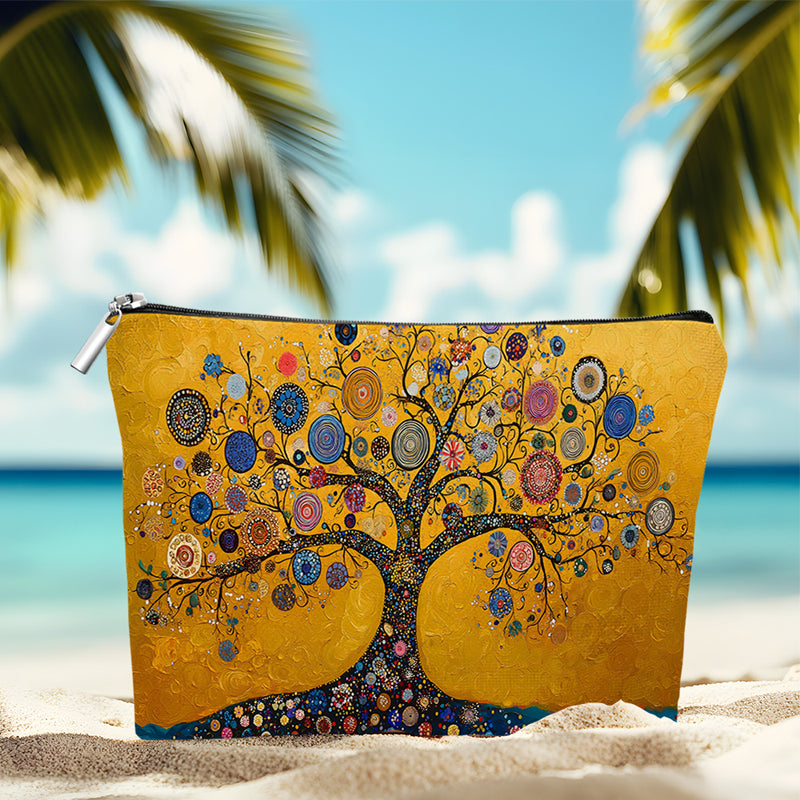 Damen Vintage-Handtasche mit Reißverschluss aus Baumwolle Jully