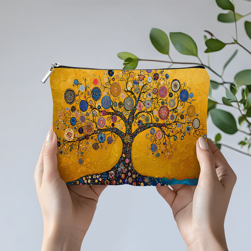 Damen Vintage-Handtasche mit Reißverschluss aus Baumwolle Jully