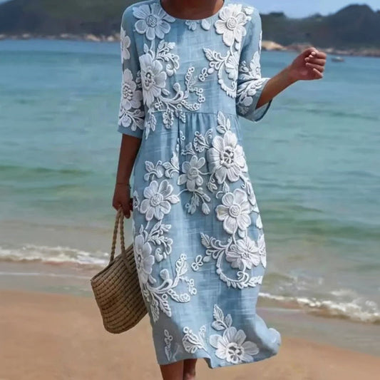 Damen Vintage-Kleid mit Blumenmuster Jully