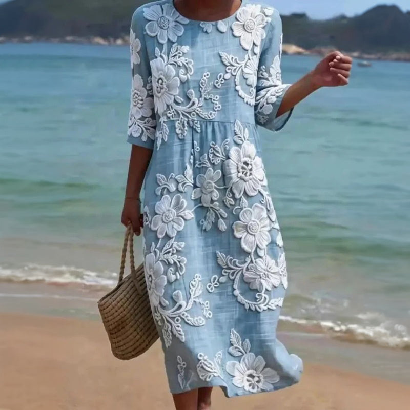 Damen Vintage-Kleid mit Blumenmuster Jully