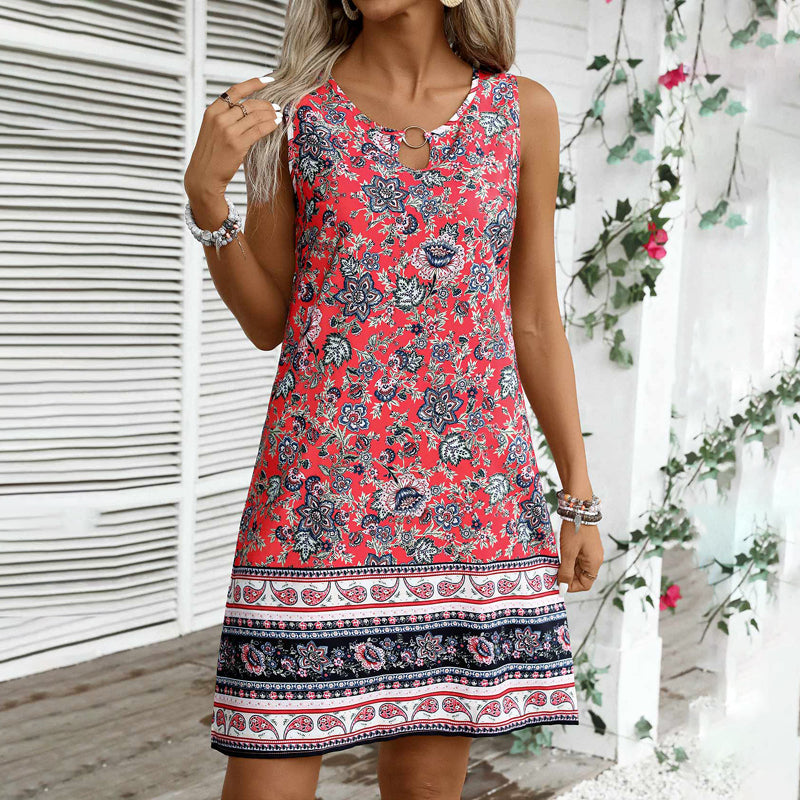 Damen Vintage-Kleid mit Ethno-Print Jully