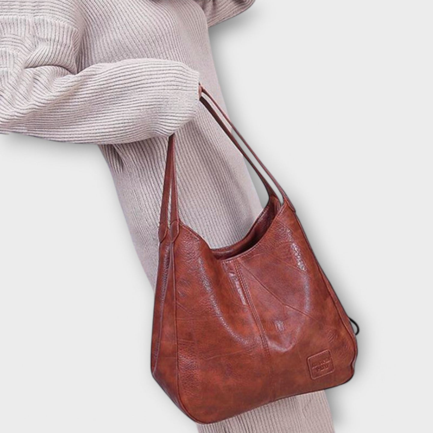 Damen Vintage-Ledertasche mit geräumigem Innenraum Jully
