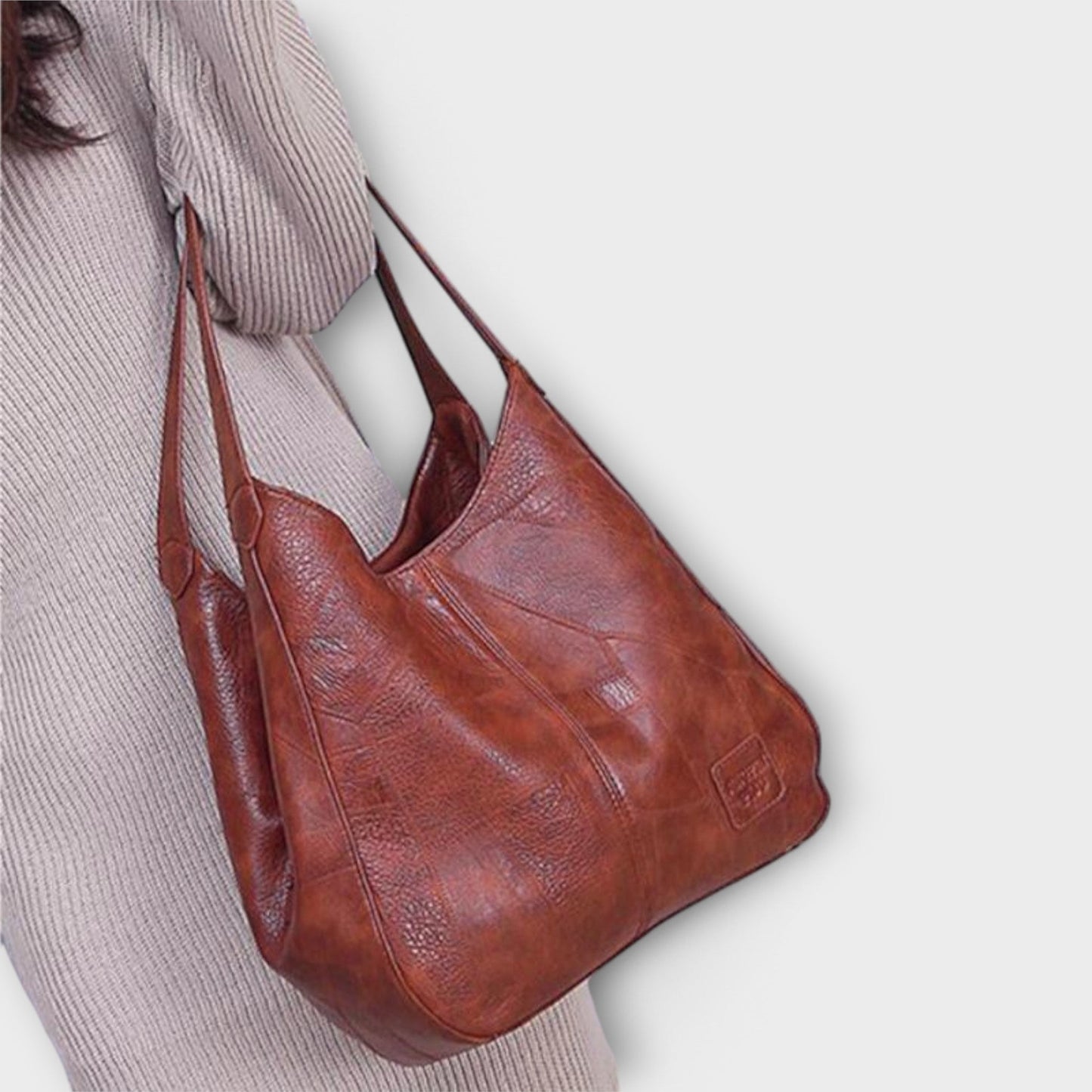 Damen Vintage-Ledertasche mit geräumigem Innenraum Jully