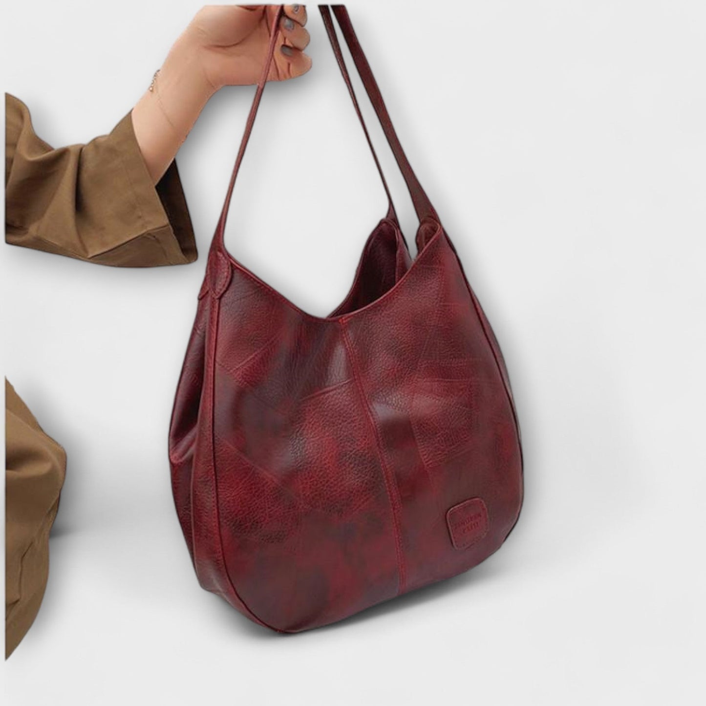 Damen Vintage-Ledertasche mit geräumigem Innenraum Jully