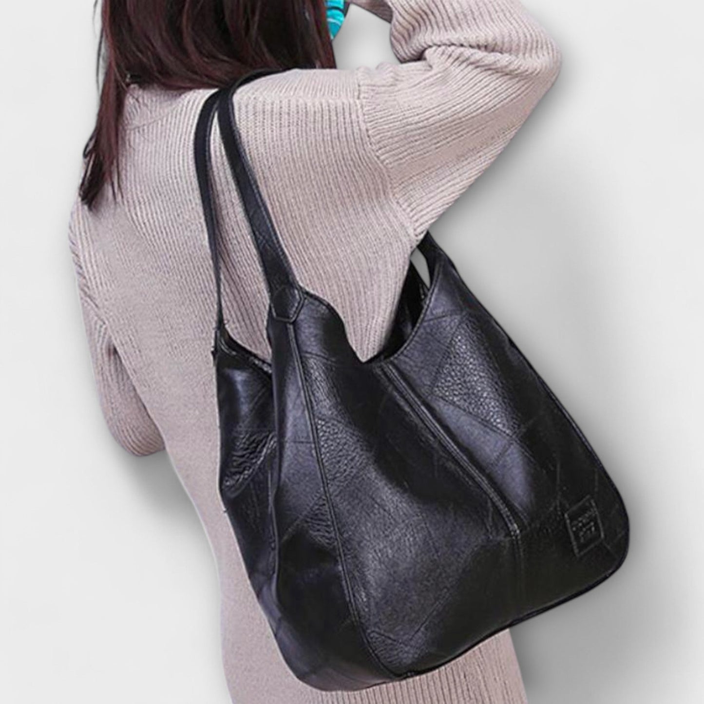 Damen Vintage-Ledertasche mit geräumigem Innenraum Jully