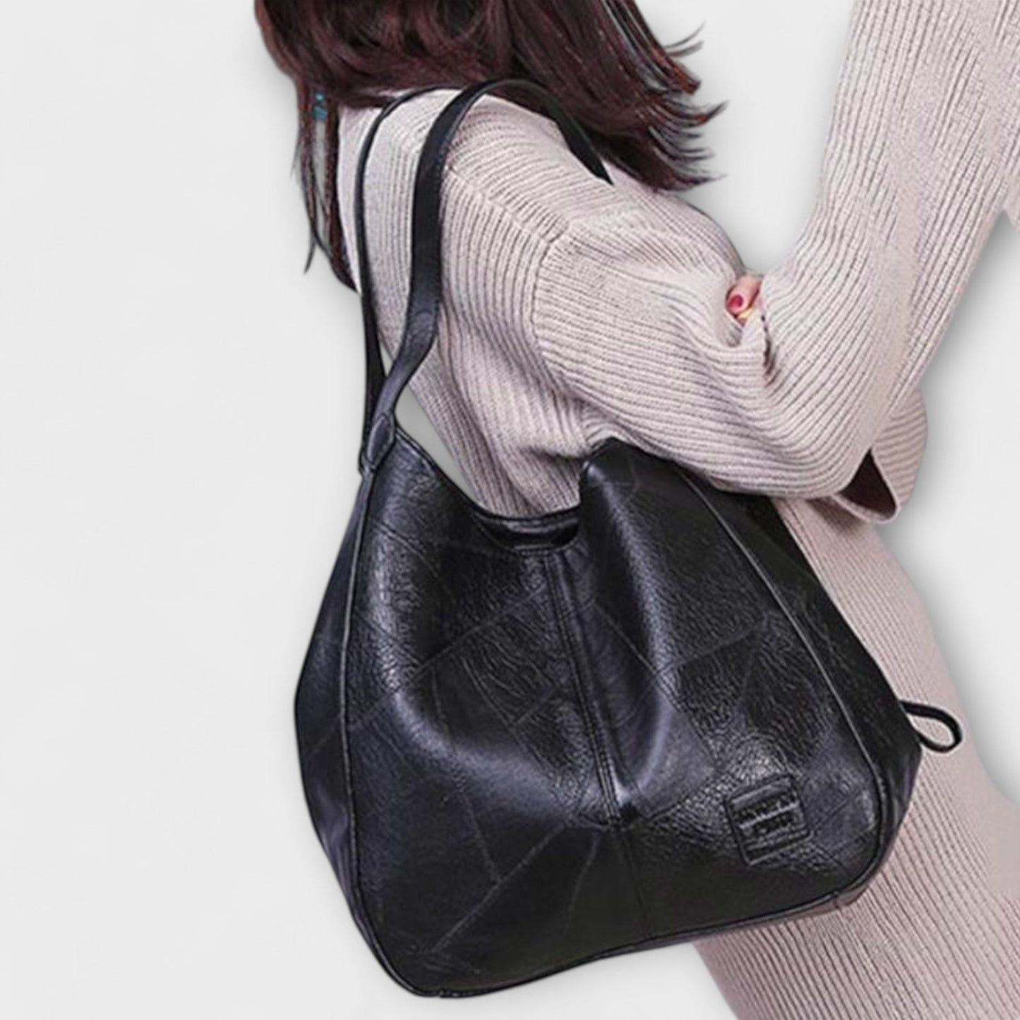 Damen Vintage-Ledertasche mit geräumigem Innenraum Jully