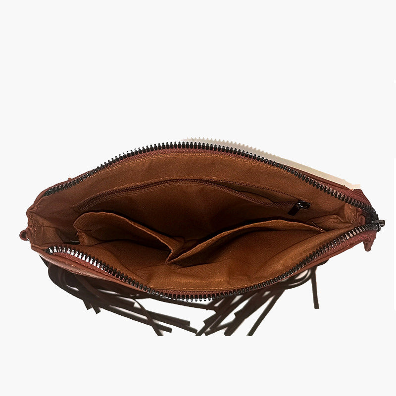 Damen Vintage-Tasche im Bohème-Stil mit Quaste Jully
