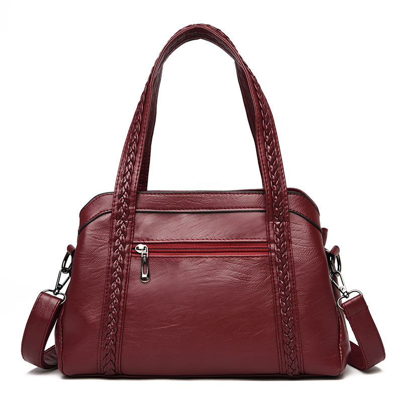 Damen Vintage-Tasche mit Quasten und Reißverschluss Jully