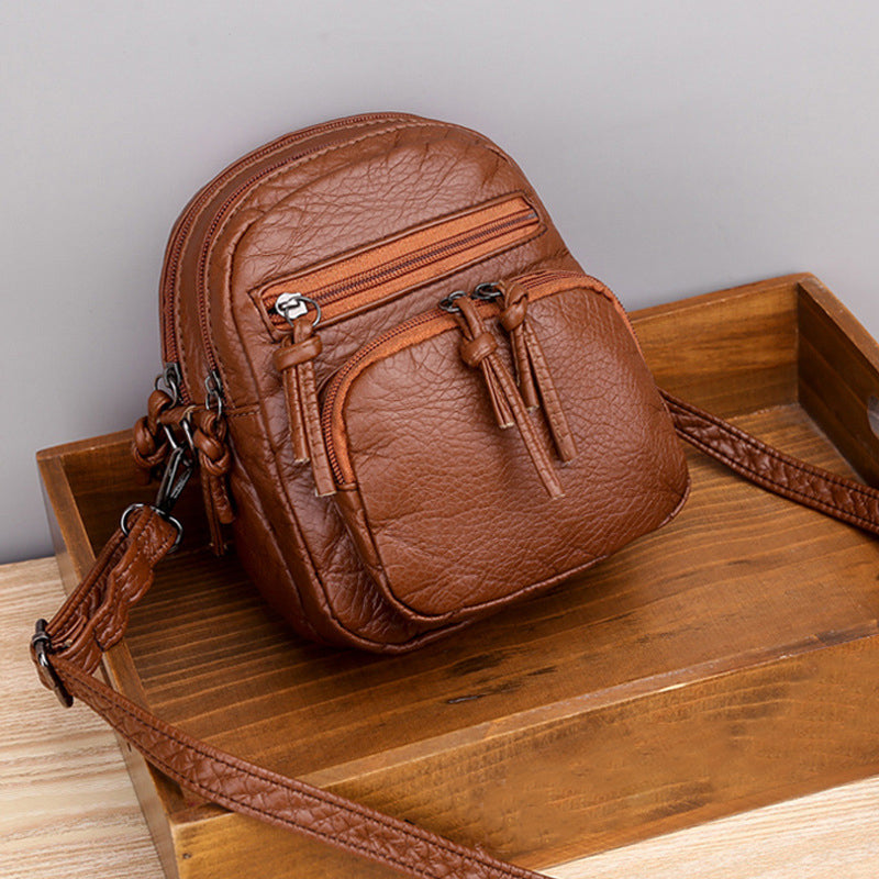 Damen Vintage Freizeittasche mit Reißverschluss Jully