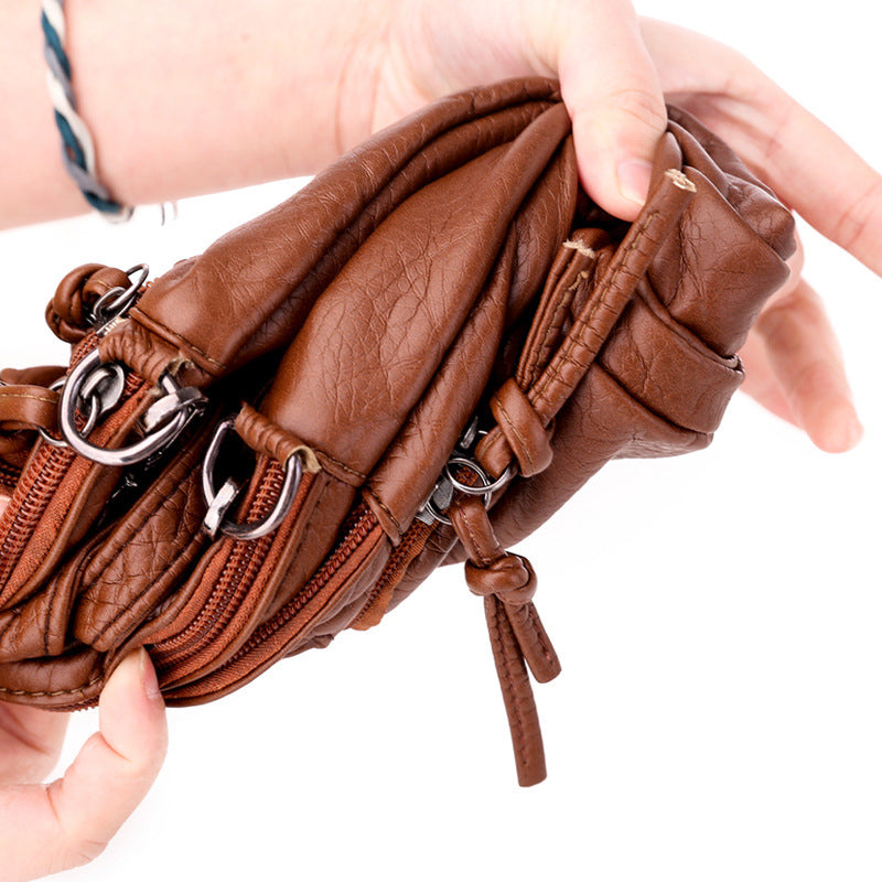 Damen Vintage Freizeittasche mit Reißverschluss Jully