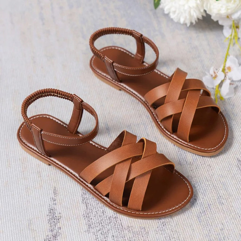Damen Vintage Sandalen mit offener Zehe Jully