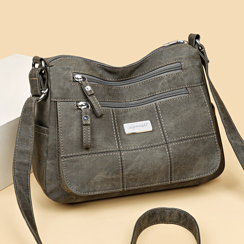 Damen Vintage Umhängetasche aus Nylon Jully