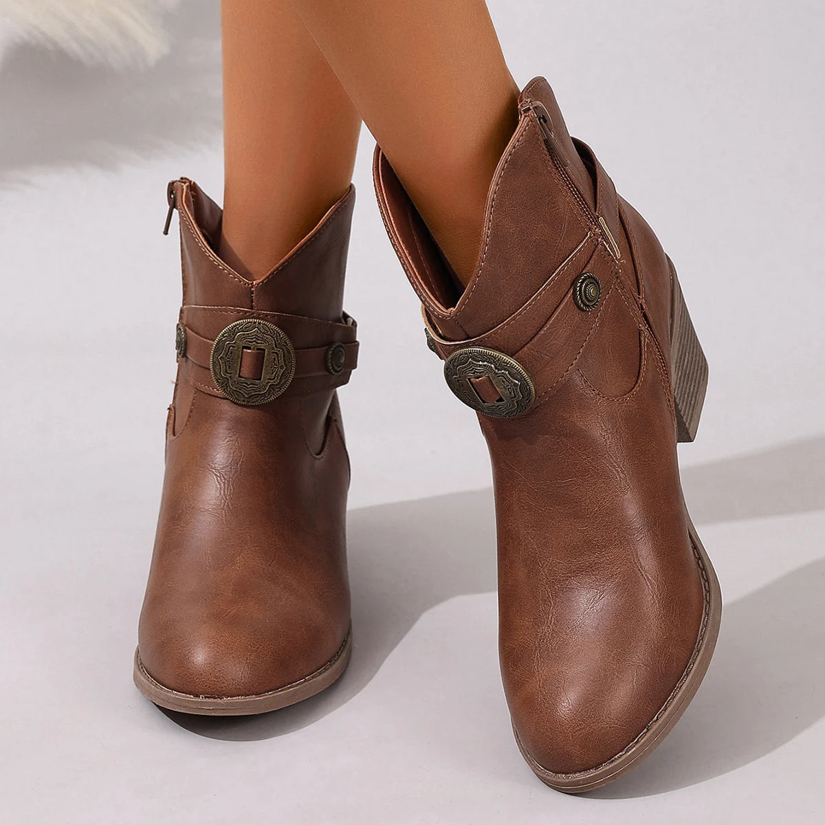 Damen Westernstiefel mit Schnalle Jully