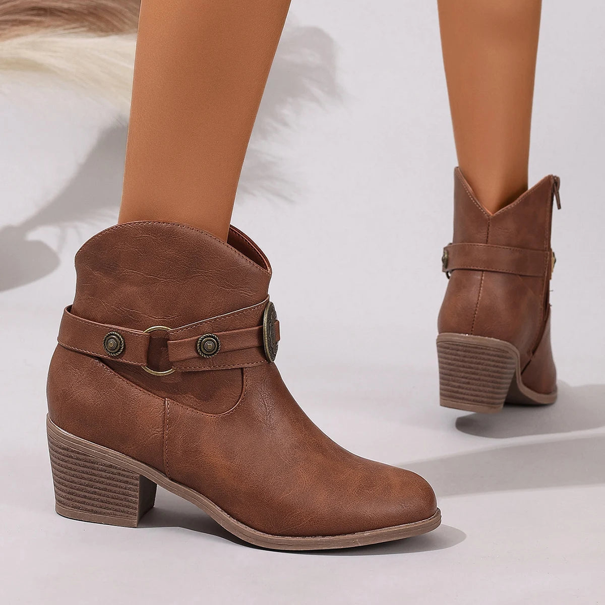 Damen Westernstiefel mit Schnalle Jully