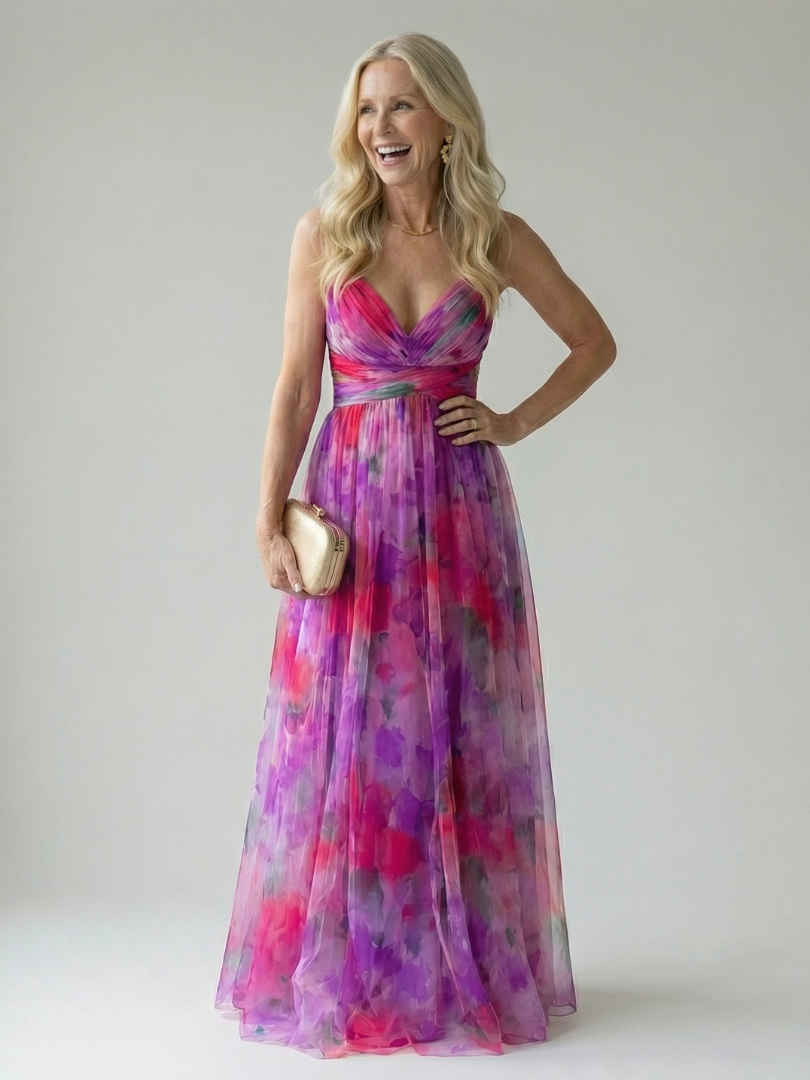 Damen Wickel-Maxikleid aus weichem Stoff in verschiedenen Farben Jully