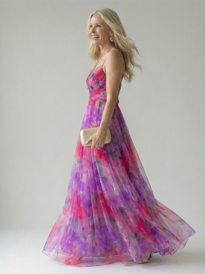 Damen Wickel-Maxikleid aus weichem Stoff in verschiedenen Farben Jully