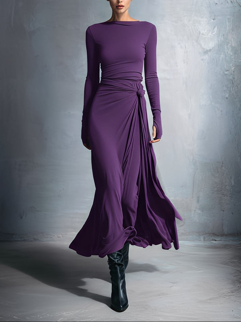 Damen Wickel-Maxikleid mit fließender Silhouette Jully