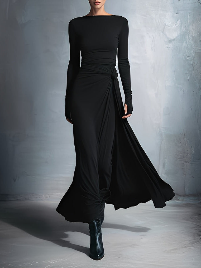 Damen Wickel-Maxikleid mit fließender Silhouette Jully