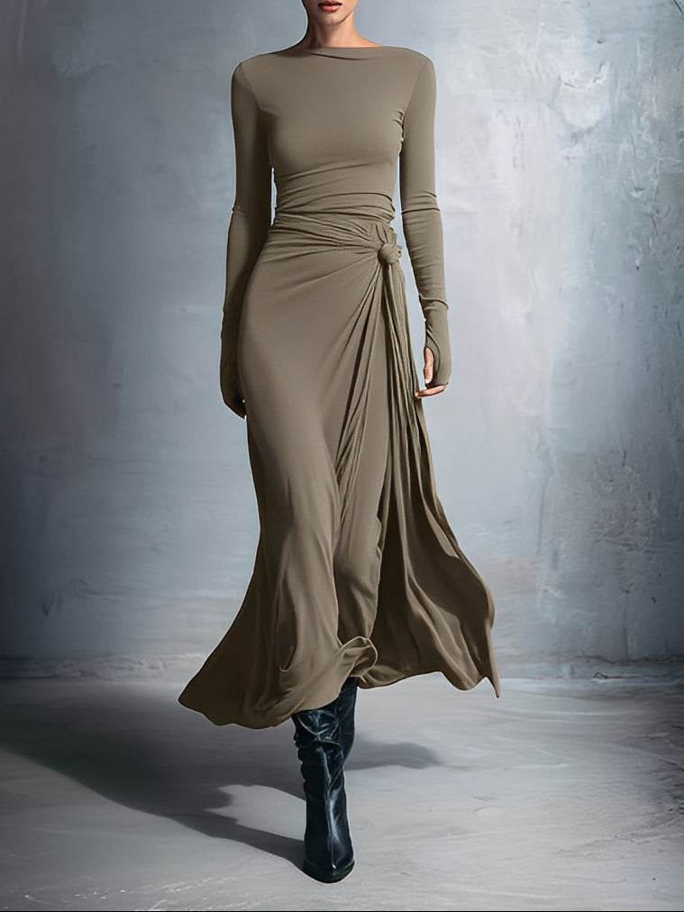 Damen Wickel-Maxikleid mit fließender Silhouette Jully