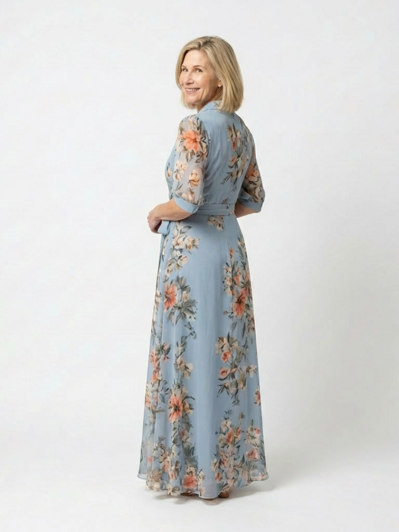 Damen Wickel-Maxikleid mit schmeichelndem Schnitt Jully