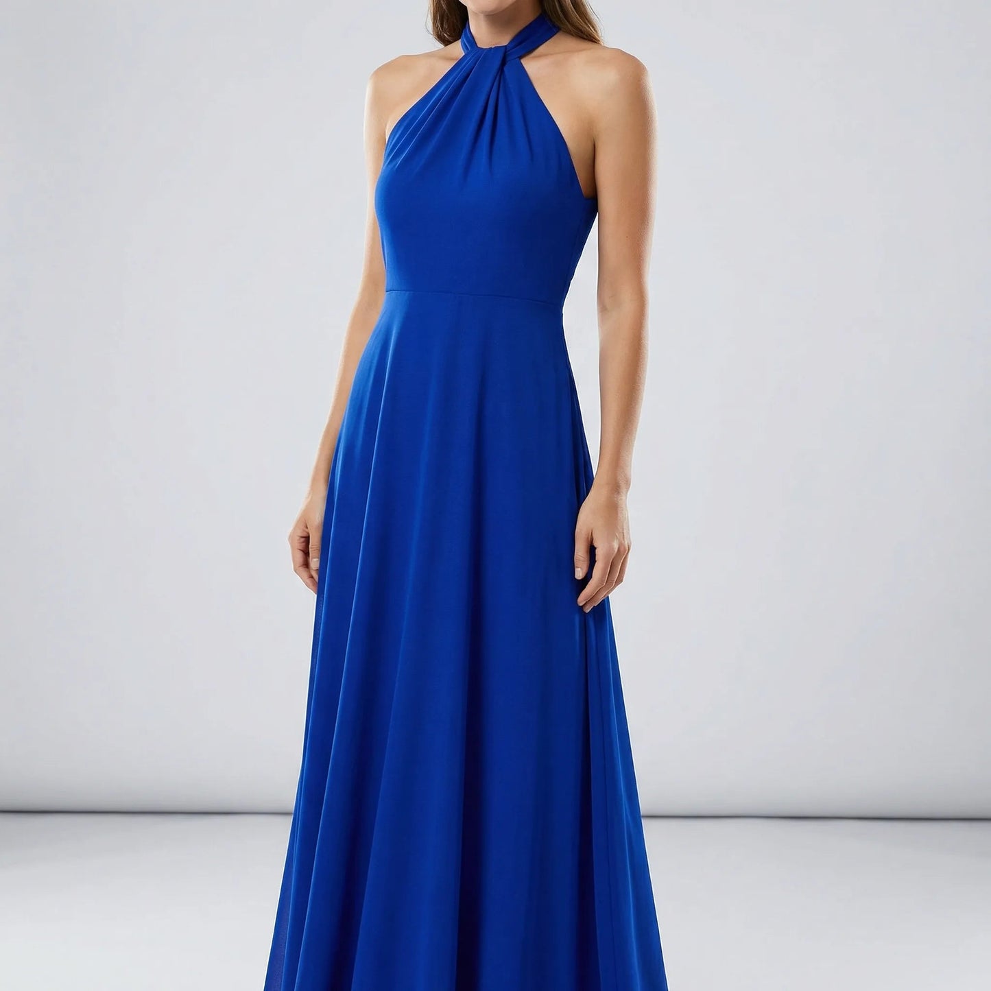 Damen Wickelkleid mit V-Ausschnitt in Maxi-Länge Jully