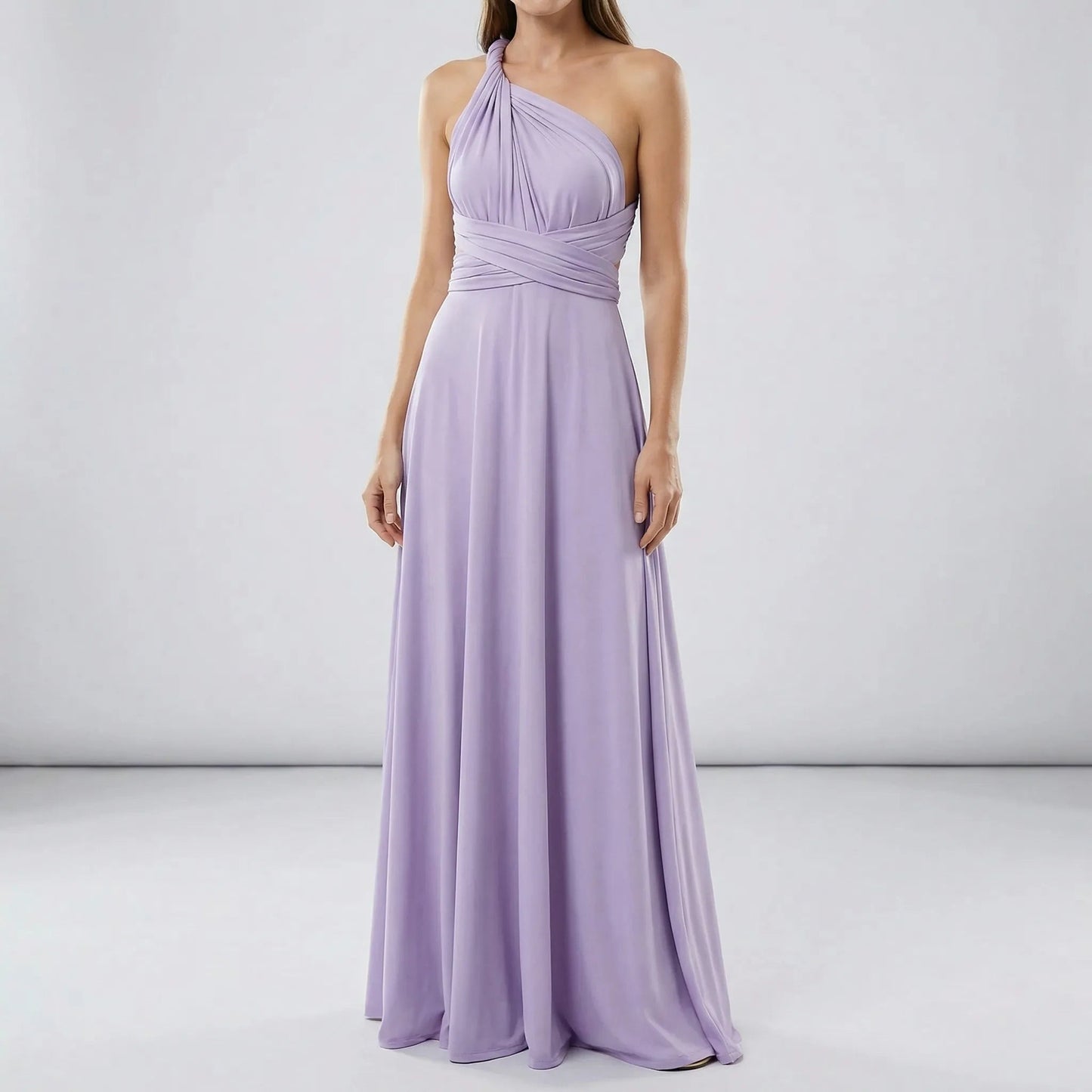 Damen Wickelkleid mit V-Ausschnitt in Maxi-Länge Jully