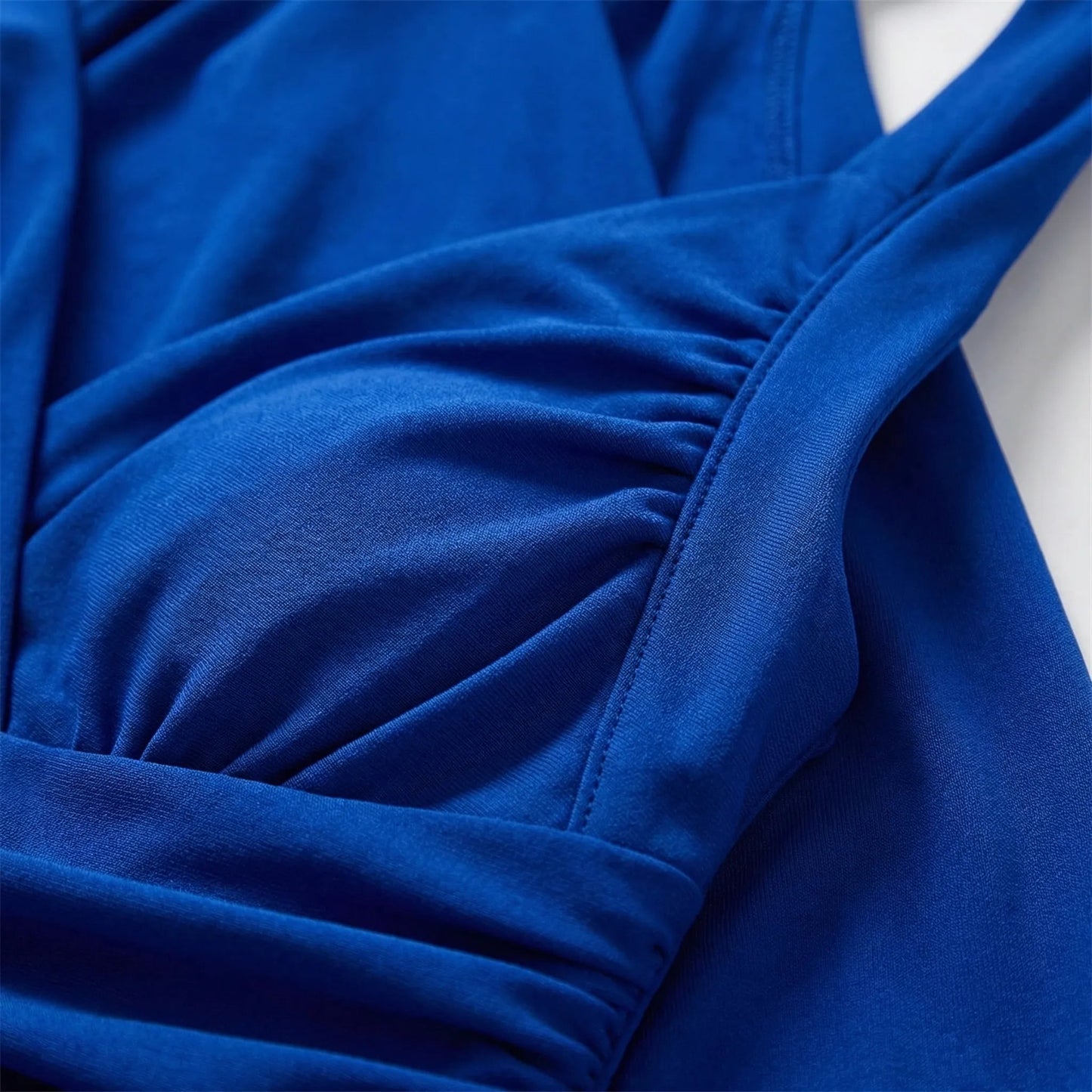 Damen Wickelkleid mit V-Ausschnitt in Maxi-Länge Jully