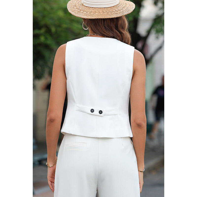 Damen ärmellose Bluse mit schmalem Schnitt Jully