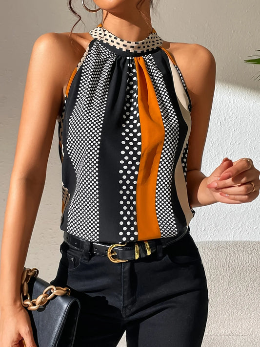Damen ärmelloses Oberteil mit Batik-Print Jully
