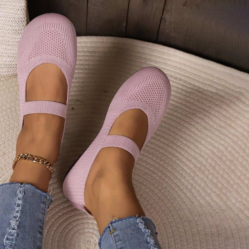 Damen flache Schuhe aus atmungsaktivem Netz Jully
