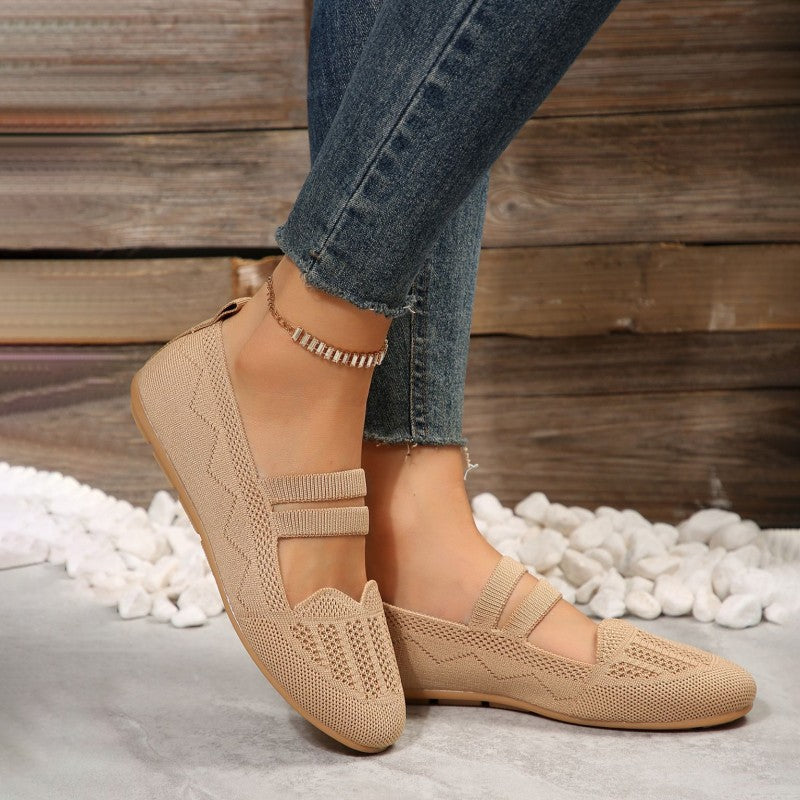 Damen flache Schuhe aus atmungsaktivem Netz Jully