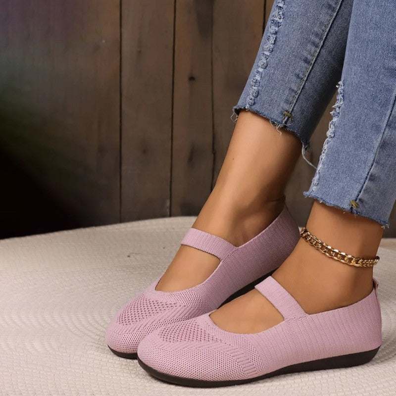Damen flache Schuhe aus atmungsaktivem Netz Jully