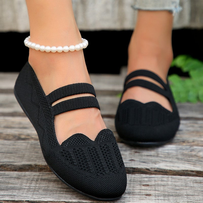 Damen flache Schuhe aus atmungsaktivem Netz Jully