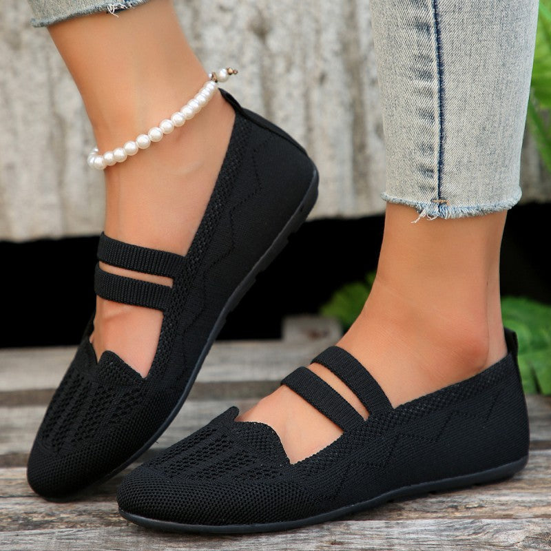 Damen flache Schuhe aus atmungsaktivem Netz Jully