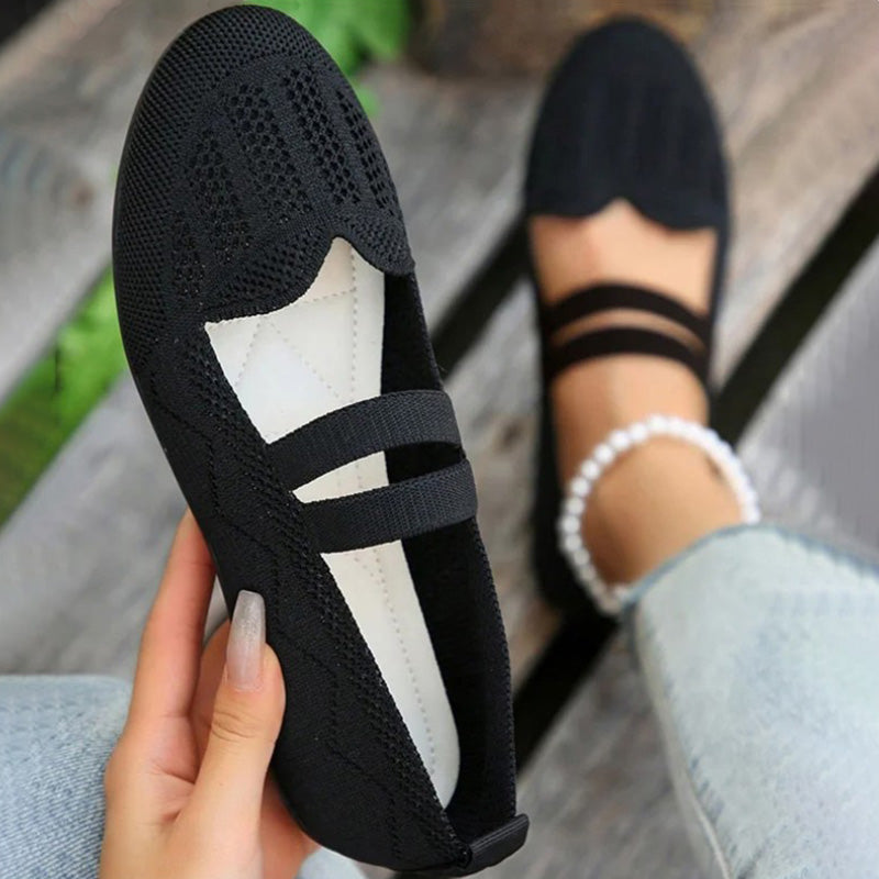 Damen flache Schuhe aus atmungsaktivem Netz Jully