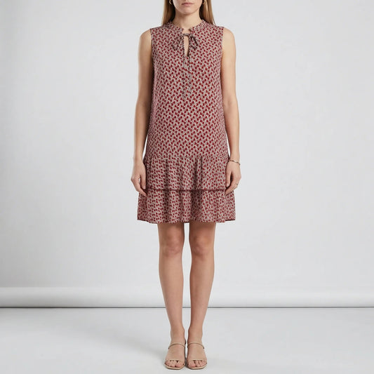 Damen knielanges Kleid mit geometrischem Muster Jully