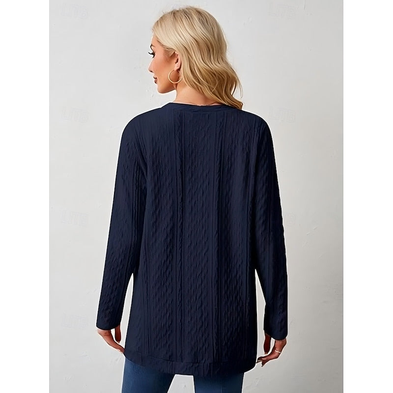 Women's Lightweight Knit Coatigan with Pockets