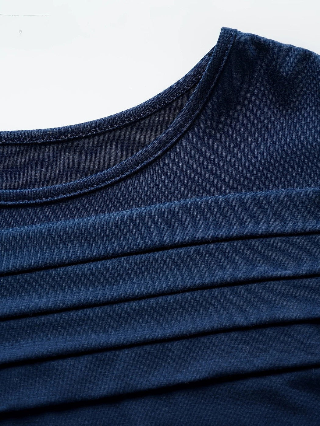 Women's Pleat Front Round Neck Blouse