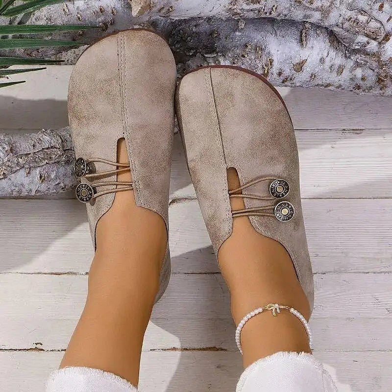 Women's Distressed Faux Suede Driving Loafers