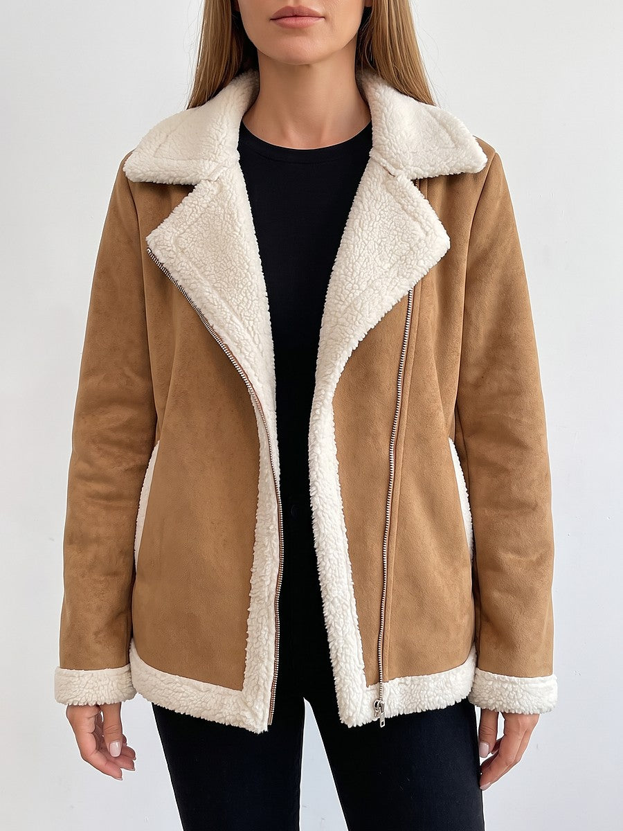 Women's Sherpa Trim Aviator Jacket