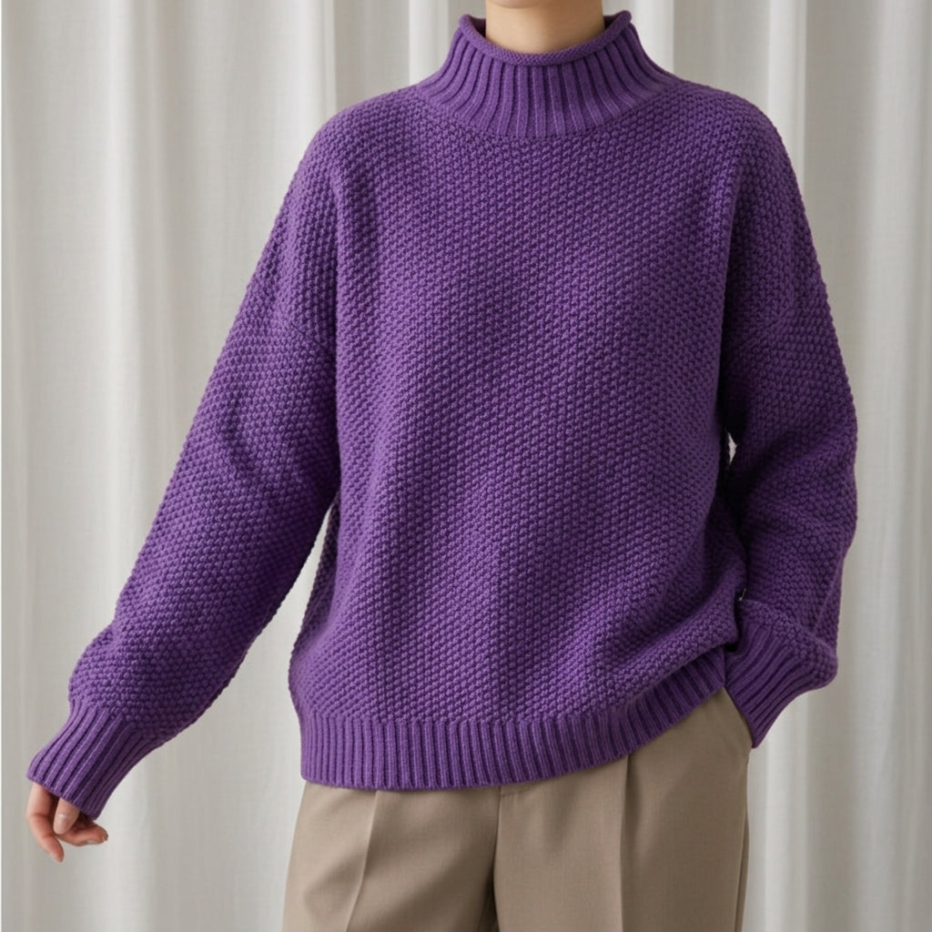 Women's Fleece Lined Turtleneck Top