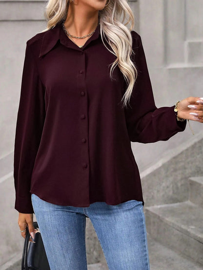 Women's Long Sleeve Button Down Blouse